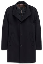 Bugatti Navy Wool Coat 821428 84203 390