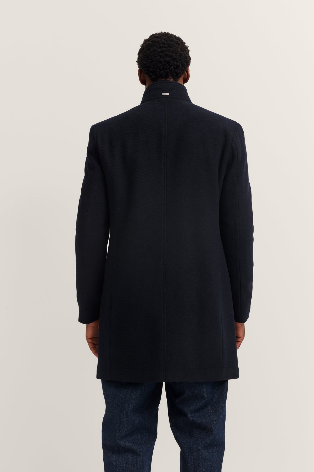 Bugatti Navy Wool Coat 821428 84203 390