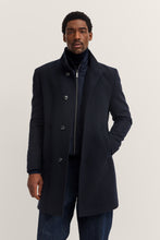 Load image into Gallery viewer, Bugatti Navy Wool Coat 821428 84203 390