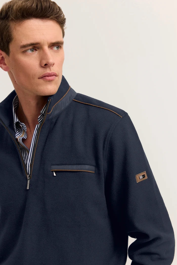 Bugatti Navy Zip Sweat 8500 25050f 390