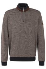 Load image into Gallery viewer, Bugatti | Two Tone Half Zip Knit in Brown | 8550 65060B 80