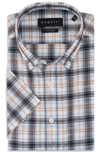 Load image into Gallery viewer, Bugatti Short Sleeve Check Shirt 9450 18337e 320