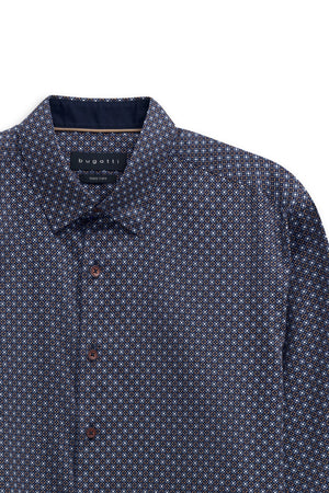 Bugatti Navy Print Shirt 9750 88506d 390