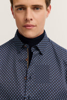Bugatti Navy Print Shirt 9750 88506d 390