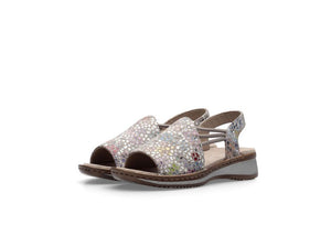 Ara 12-29005-04 Sasso | White Multicoloured Slip On Leather Sandals