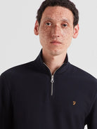 Farah Navy Zip Knit F4KFG020 412
