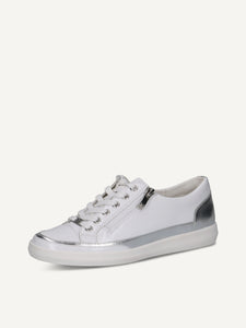 Caprice White Silver Trainers 9-23706