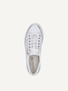 Caprice White Silver Trainers 9-23706