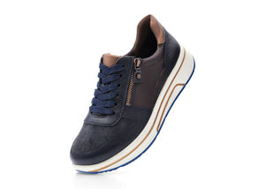 Ara Wide Fit Navy Trainers 12.27540.14