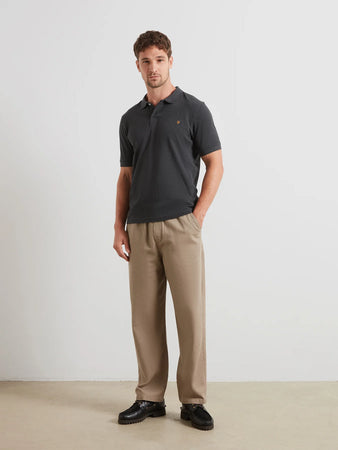 Farah | Cunningham Polo Shirt in Washed Black | F4KFG014 009