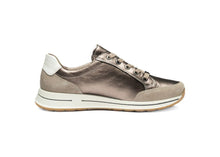 Load image into Gallery viewer, Ara | Osaka Wide H Fit Lace &amp; Zip Trainers in Metallic Beige | 12.54801.79