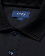 Load image into Gallery viewer, Eton | Interlock Long Sleeve Cotton Polo Shirt in Navy | 100011985 28