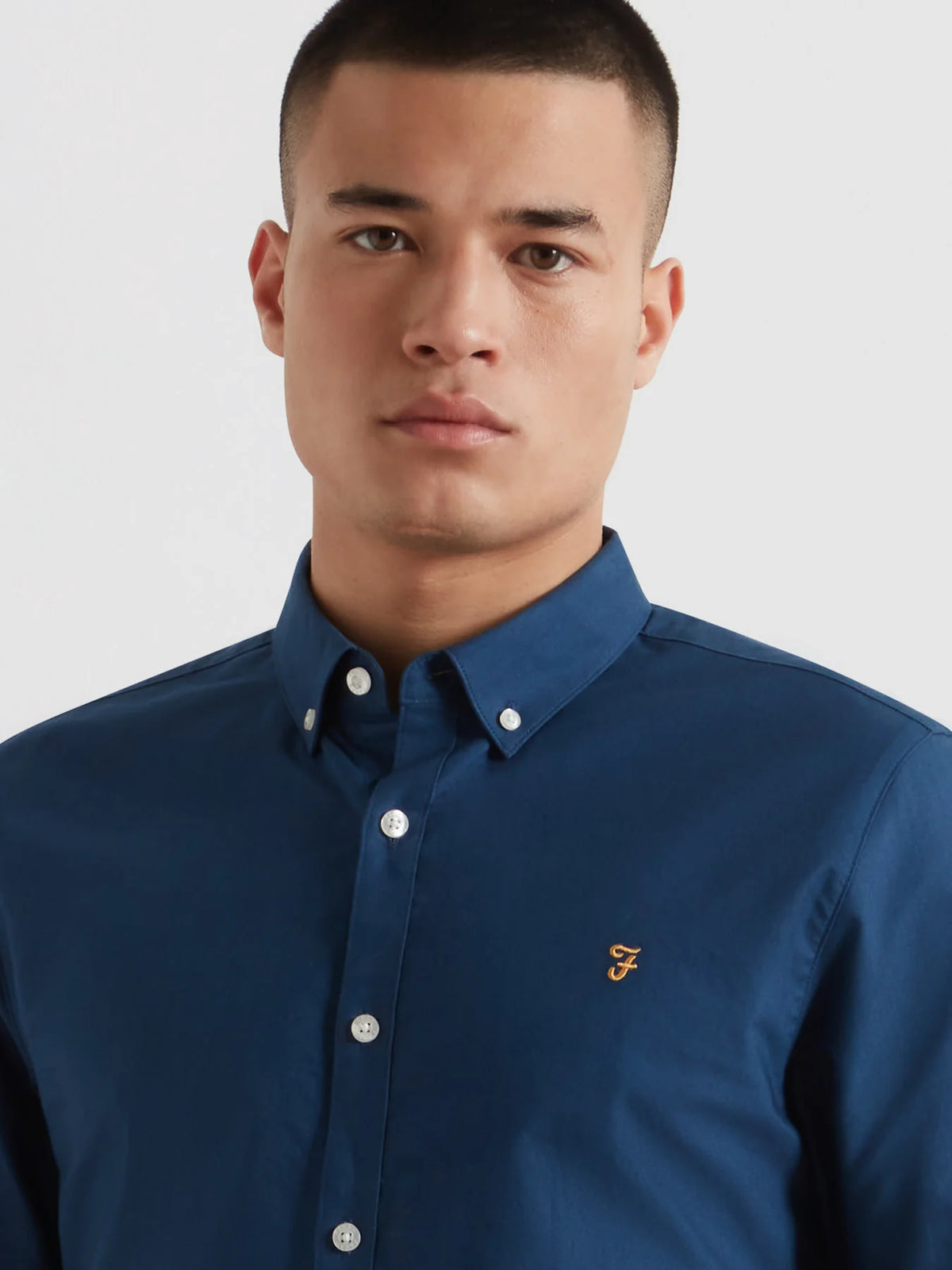Farah Aegean Blue Slim Fit Shirt F4WSB060 416