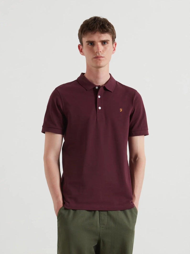 Farah Burgundy Polo f4ksb068 507