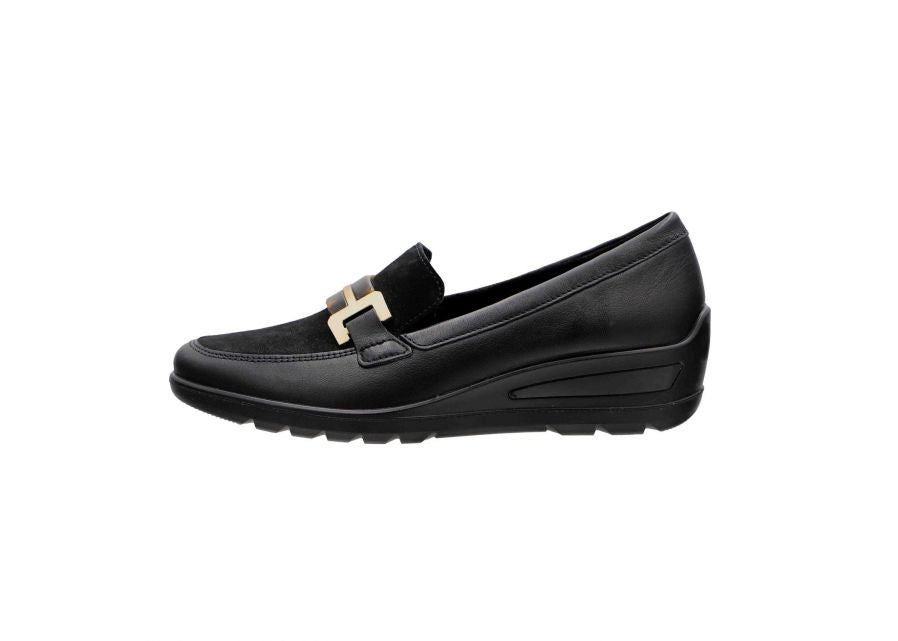 Ara Black Wedge Wide Shoe 12.50609.01