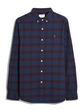 Load image into Gallery viewer, Farah Burgundy Slim Fit Check Shirt F4WFF084 507