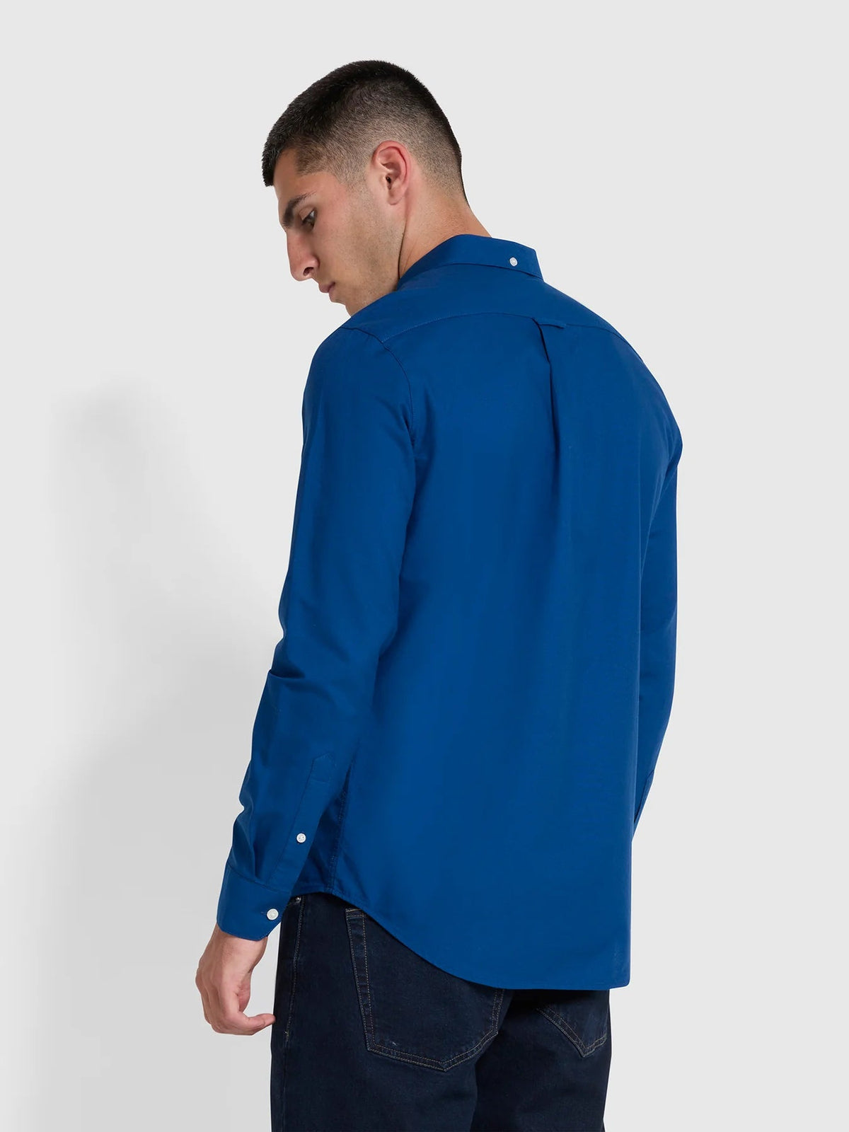 Farah Blue Slim Fit Shirt f4wsb060 492
