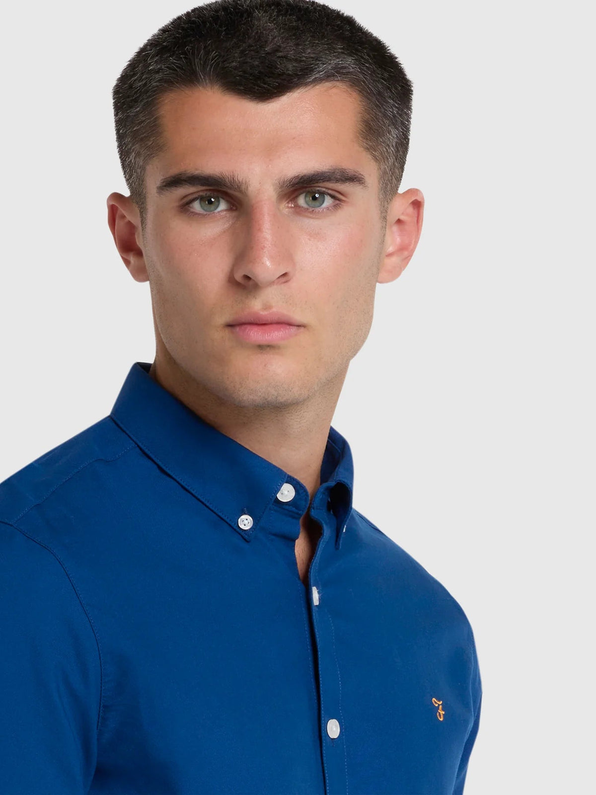 Farah Blue Slim Fit Shirt f4wsb060 492