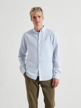 Load image into Gallery viewer, Farah Blue Stripe Slim Fit Shirt F4WSB070 468