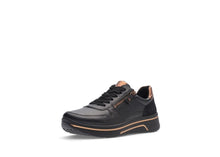 Load image into Gallery viewer, Ara | Sapporo Wide H Fit Lace &amp; Zip Trainers in Black &amp; Bronze | 12.27540.01