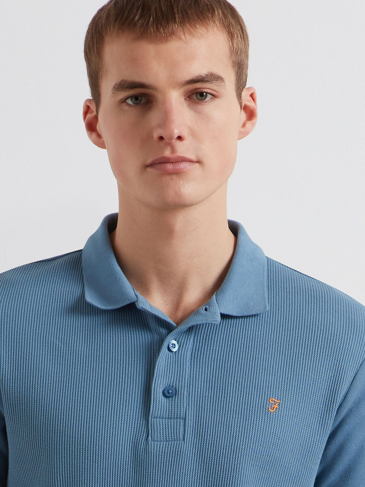Farah Blue Polo Shirt F4KSC017 405