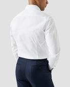 Eton White Shirt with Navy Buttons 1000 14551 00