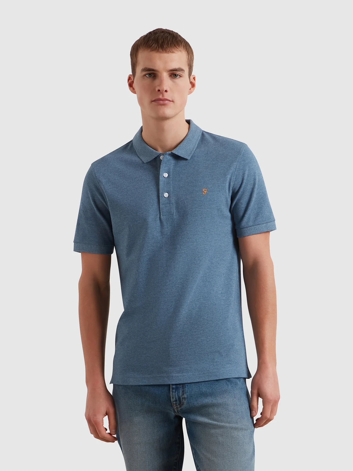 Farah Blue Polo Shirt F4KSB068 401