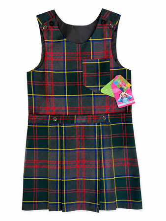 Gaelscoil De Hide Roscommon Tartan Check Pinafore