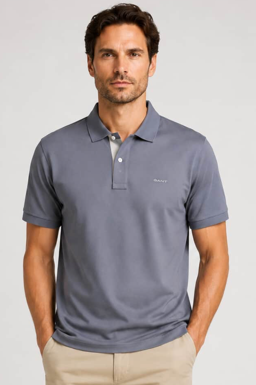Gant Mid Grey Polo Shirt 2062026 038