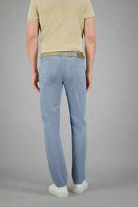 Gardeur 440951 1064 | 5 Pocket Regular Fit Chinos with Surface Interest in Light Blue