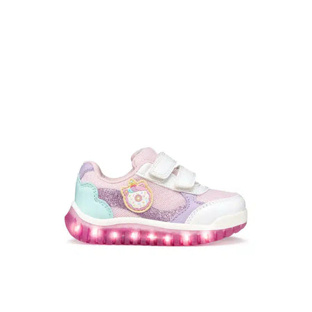 Geox White Pink Girls Shoes B6561A
