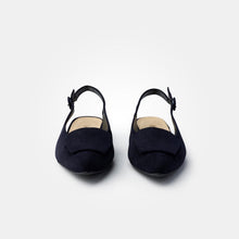 Load image into Gallery viewer, Paul Green | Super Soft Suede Small Heel Slingback Shoe in Navy | 6090 030