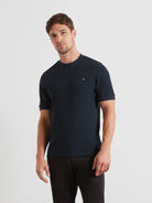 Farah Navy Waffle Tee F4KFG006 412