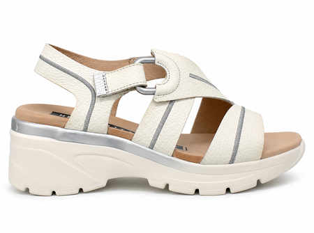 Hispanitas White Wedge Sandals HV264570
