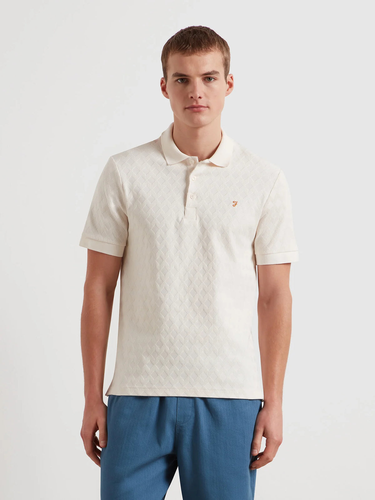 Farah Ecru Polo Shirt F4KSG009 280