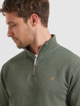 Load image into Gallery viewer, Farah Green Rosemary Marl Zip Sweat F4KFG056 315