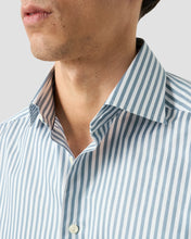 Load image into Gallery viewer, Eton | Bengal Striped Twill Cotton Shirt in Contemporary Regular Fit in Blue | 1000 14555 25