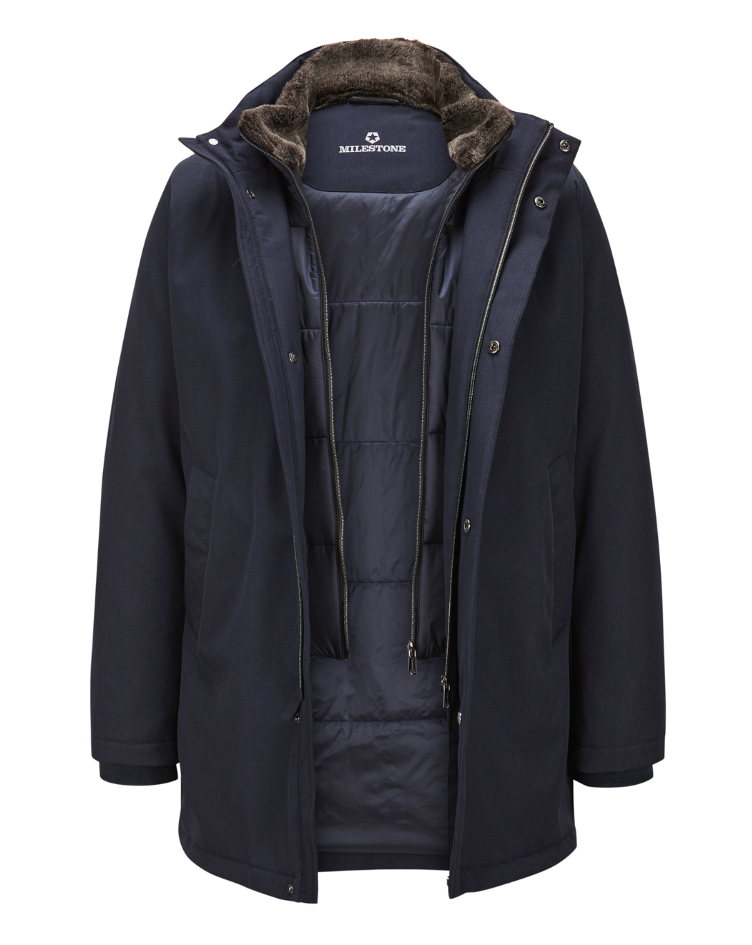 Milestone Navy Waterproof Padded Coat London 39