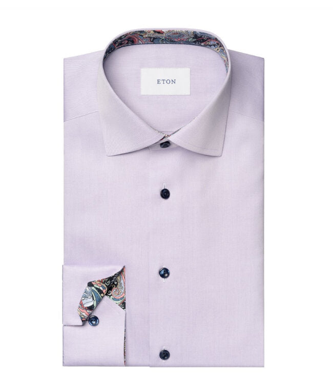Eton Contemporary Fit Shirt Lavender Pink 100013591 74