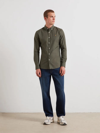 Farah Rosemary Green Slim Fit Shirt F4WSB060 300