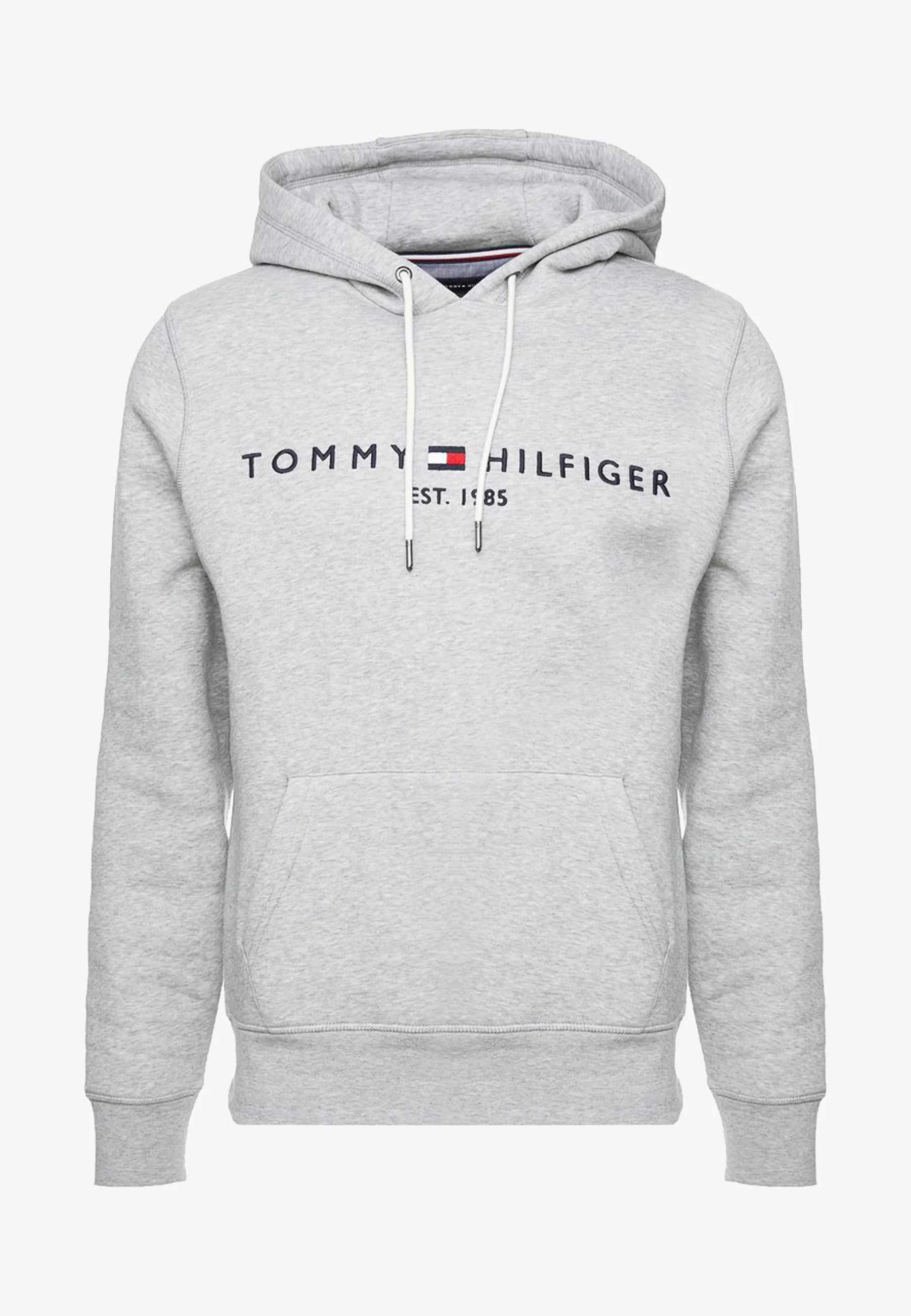 Tommy Hilfiger Logo Hoody in Grey MW0MW10752 501 Donnellans