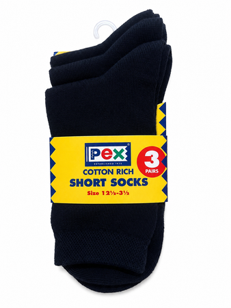 Convent of Mercy Roscommon 3 Pack Navy School Socks