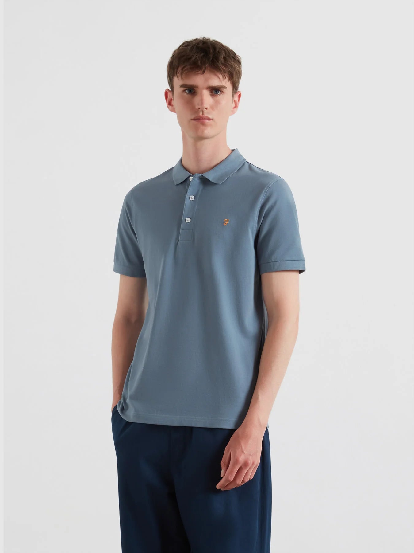 Farah Blue Polo f4ksb068 413