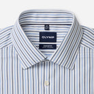 Olymp Comfort Fit White Shirt with Navy Blue Stripes 1146 24 11