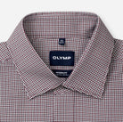 Olymp Burgundy Fine Houndstooth Shirt 1215 24 37