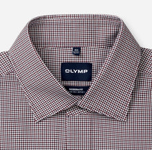Load image into Gallery viewer, Olymp Burgundy Fine Houndstooth Shirt 1215 24 37