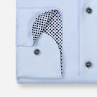 Olymp Blue Shirt with Navy Trim Buttons 1262 24 11