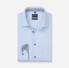 Olymp Blue Shirt with Navy Trim Buttons 1262 24 11
