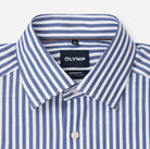 Olymp Marine Blue Striped Shirt 1288 24 18