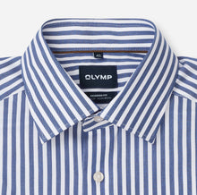 Load image into Gallery viewer, Olymp Marine Blue Striped Shirt 1288 24 18